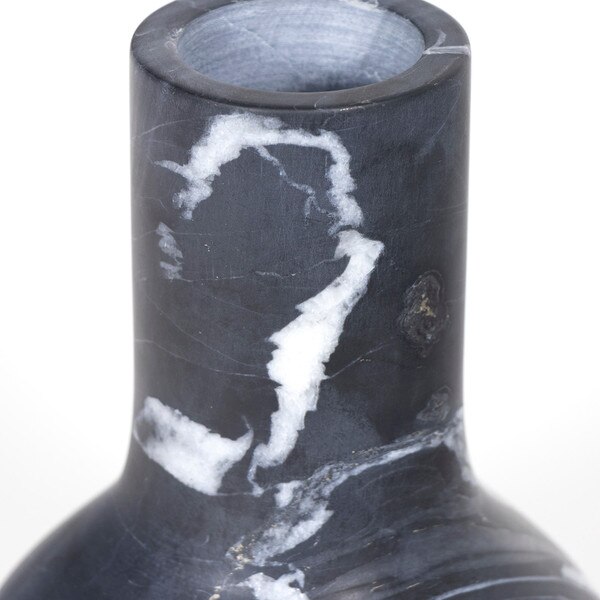 Jasper Marble Vase Large (Black) Macro 2